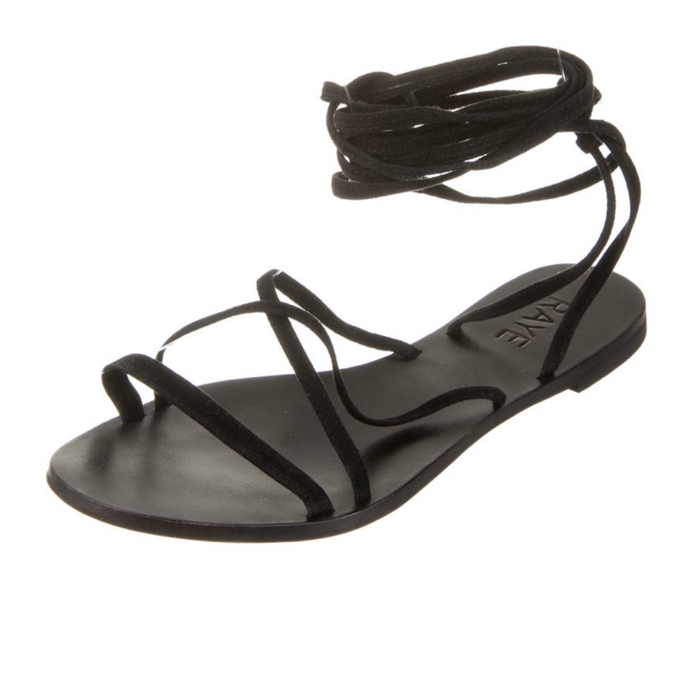 Raye Suede Gladiator / Black / Size 9